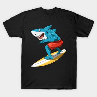 Funny Shark Enjoi Surfing Summer Surfer Surfboard T-Shirt